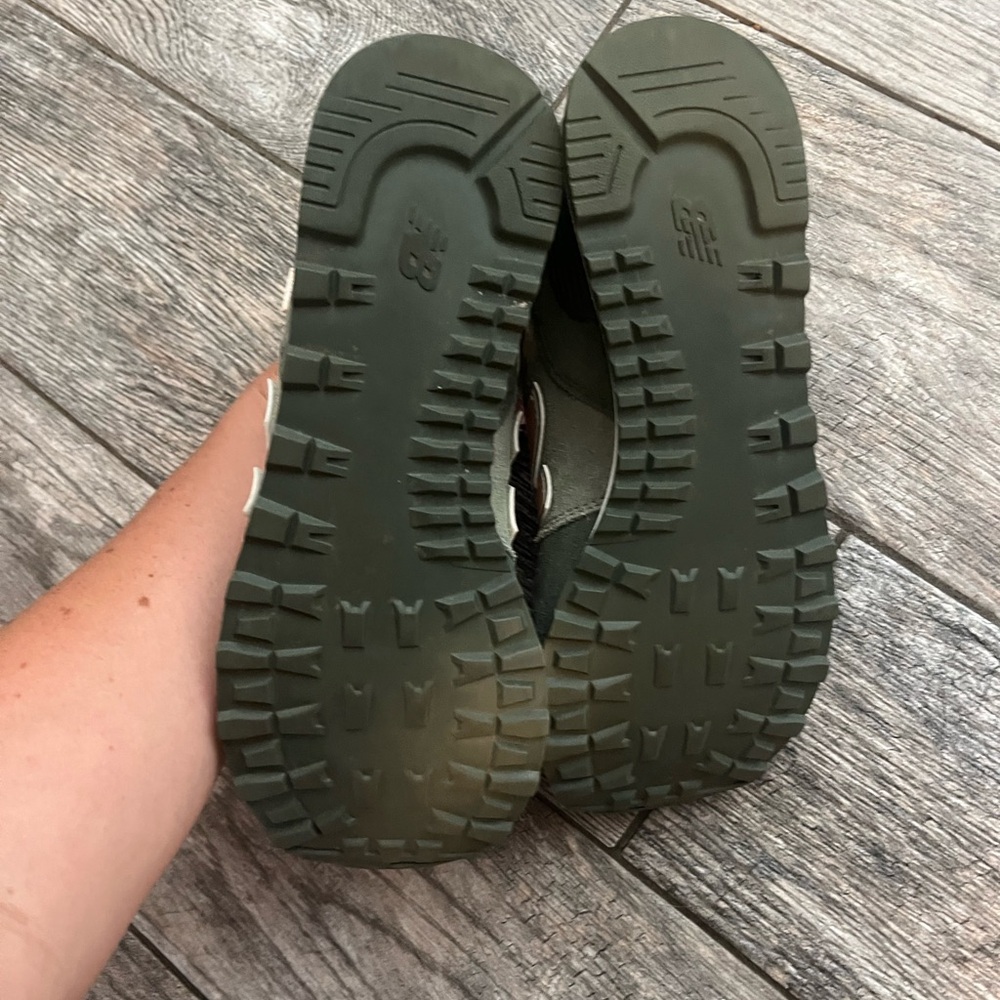 New Balance Women's Olive and Peach Sneakers - Picture 3 of 4